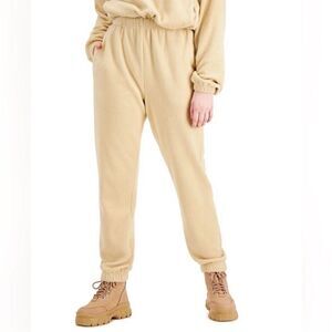 Cream NIA Fleece Sweatpants Joggers Size M Cozy